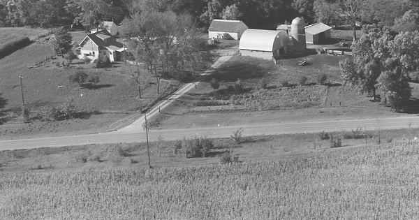 Vintage Aerial photo from 1980 in Rice County, MN