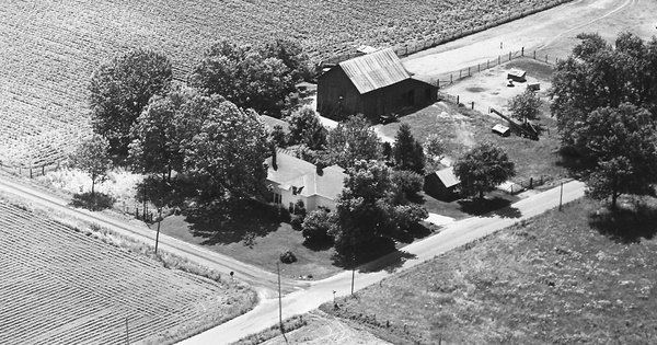 Vintage Aerial photo from 1970 in Shelby County, IN