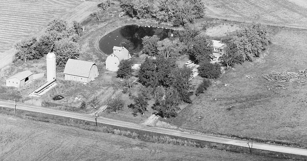 Vintage Aerial photo from 1983 in Butler County, IA