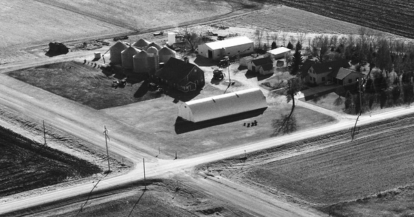 Vintage Aerial photo from 1987 in McLeod County, MN