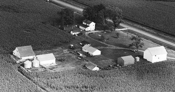 Vintage Aerial photo from 1966 in Knox County, IL