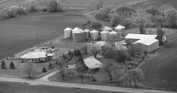 Vintage Aerial photo from 1982 in Coles County, IL