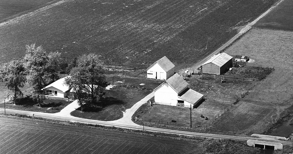 Vintage Aerial photo from 1967 in Macon County, IL