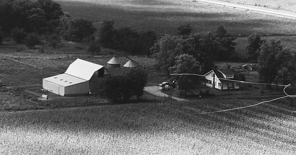 Vintage Aerial photo from 1967 in Coles County, IL