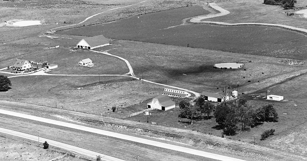 Vintage Aerial photo from 1964 in Johnson County, MO