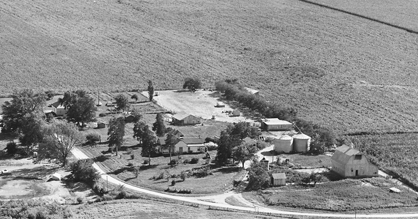 Vintage Aerial photo from 1968 in Lewis County, MO