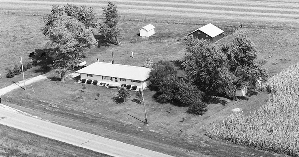Vintage Aerial photo from 1983 in Edgar County, IL
