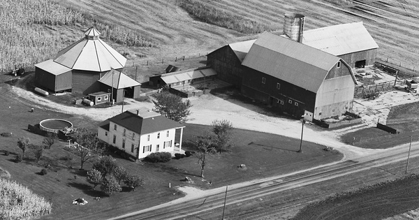 Vintage Aerial photo from 1980 in DeKalb County, IL
