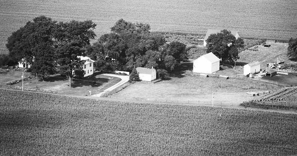 Vintage Aerial photo from 1976 in Mercer County, IL