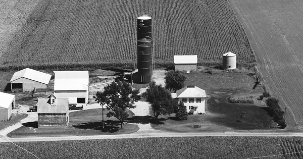 Vintage Aerial photo from 1975 in Woodford County, IL