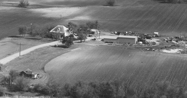 Vintage Aerial photo from 1983 in Ellis County, TX