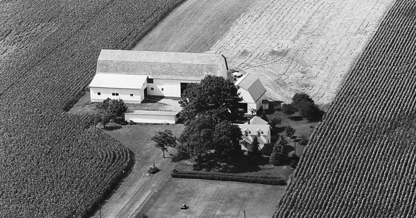 Vintage Aerial photo from 1970 in Fulton County, OH