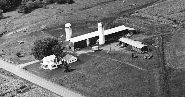 Vintage Aerial photo from 1992 in Cortland County, NY