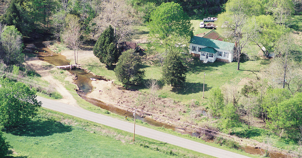 Vintage Aerial photo from 2001 in Hickman County, TN