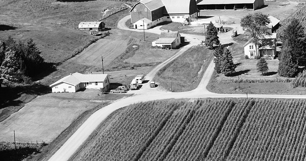 Vintage Aerial photo from 1968 in Dunn County, WI