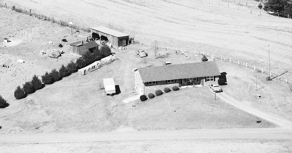 Vintage Aerial photo from 1987 in Carroll County, VA