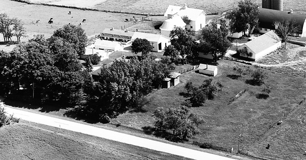Vintage Aerial photo from 1972 in Kane County, IL