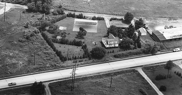 Vintage Aerial photo from 1967 in Lawrence County, PA