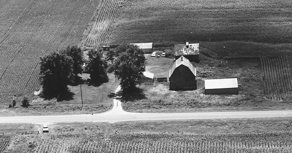 Vintage Aerial photo from 1975 in Story County, IA
