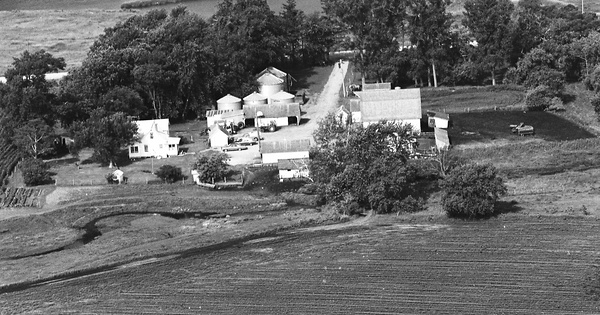 Vintage Aerial photo from 1975 in Worth County, IA
