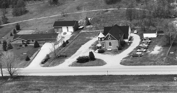Vintage Aerial photo from 1989 in Sanilac County, MI