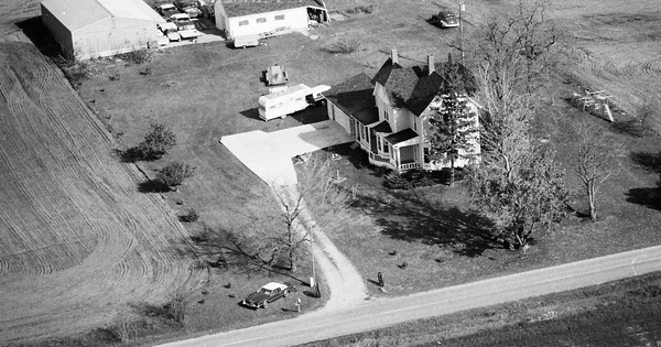 Vintage Aerial photo from 1988 in Clinton County, MI