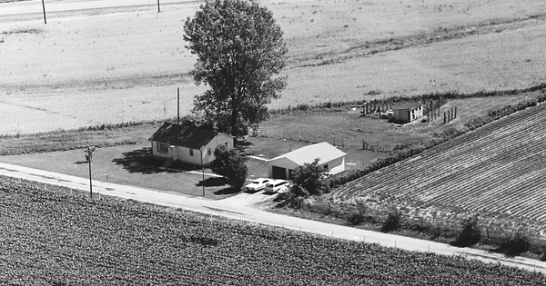 Vintage Aerial photo from 1970 in Rush County, IN