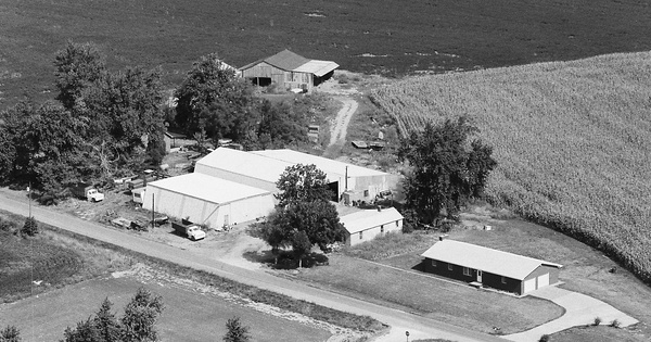 Vintage Aerial photo from 1983 in Henderson County, KY