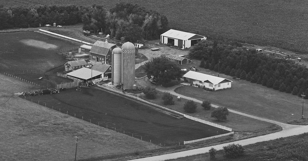 Vintage Aerial photo from 1980 in Lyon County, IA