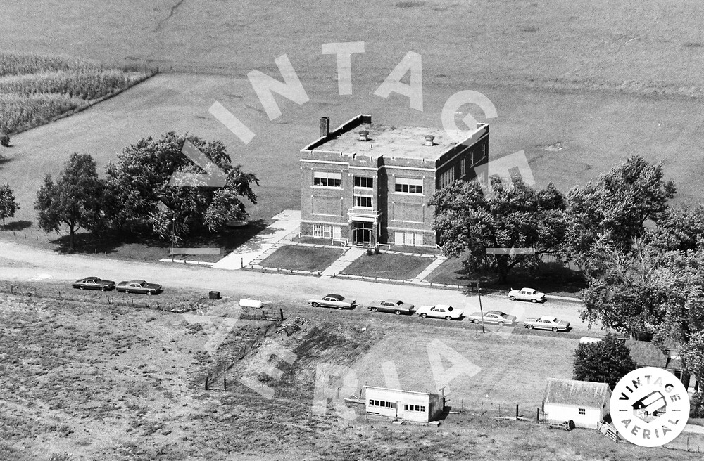 Vintage Aerial Iowa Louisa County 1974 9JLO1