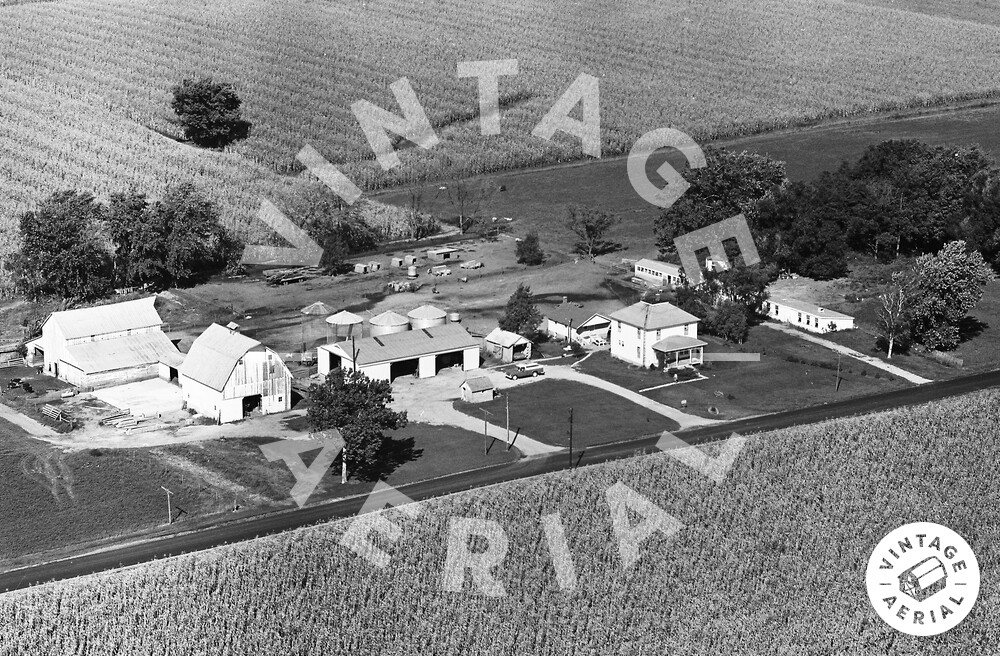 Vintage Aerial Indiana White County 1965 41CWH8