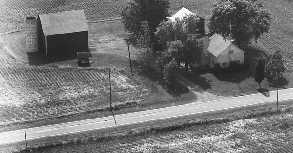 Vintage Aerial photo from 1973 in Logan County, OH