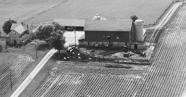 Vintage Aerial photo from 1977 in Calumet County, WI