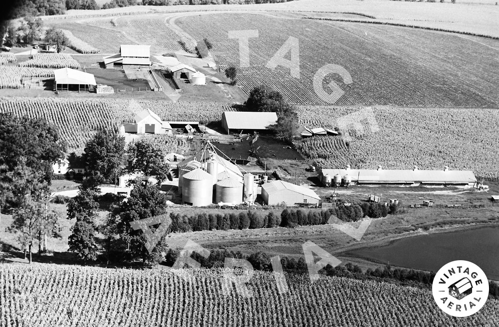 Vintage Aerial Illinois Menard County 1966 3FME5