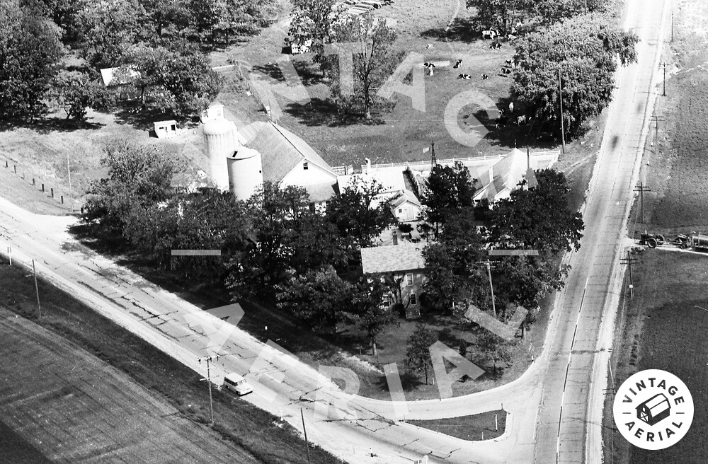 Vintage Aerial Wisconsin Racine County 1964 23CRA5