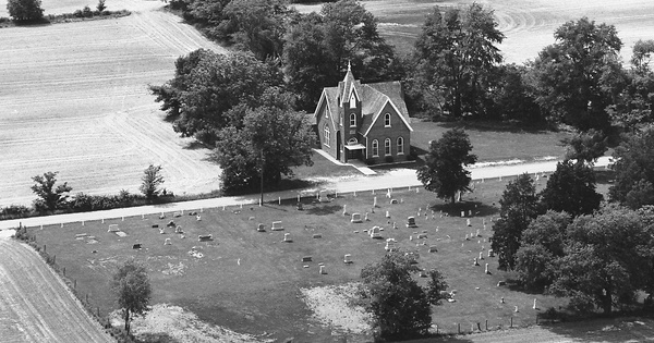 Vintage Aerial photo from 1975 in Hancock County, IN