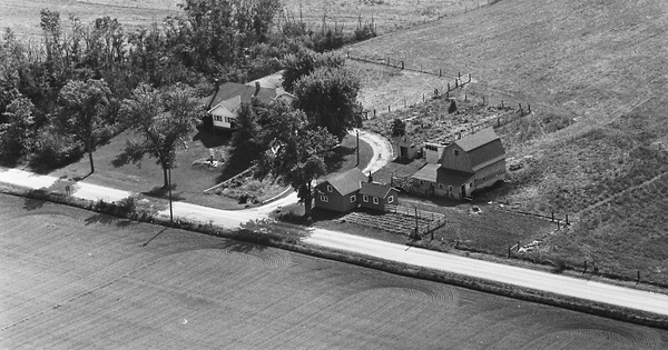 Vintage Aerial photo from 1965 in White County, IN