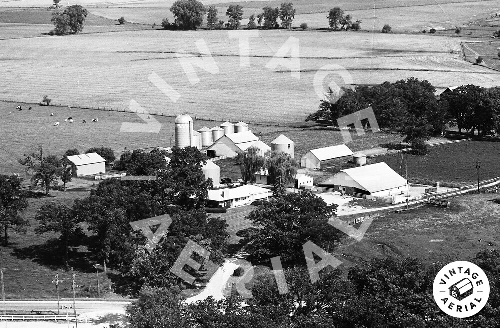 Vintage Aerial Iowa Clinton County 1970 38LCL5