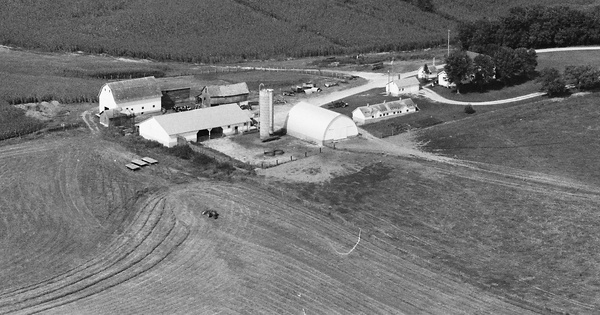 Vintage Aerial photo from 1984 in Delaware County, IA