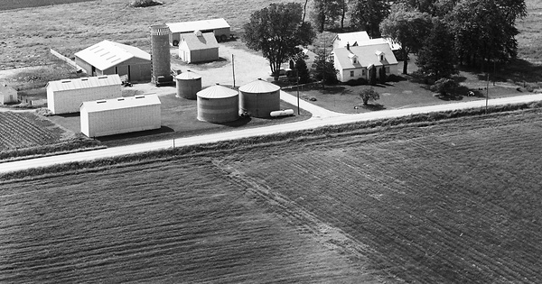 Vintage Aerial photo from 1971 in Fayette County, IA