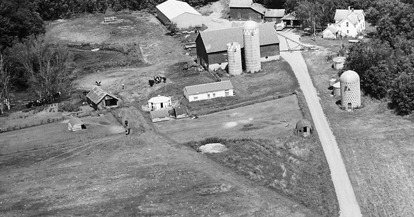 Vintage Aerial photo from 1969 in Rice County, MN