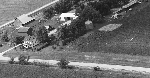 Vintage Aerial photo from 1986 in Shelby County, IA