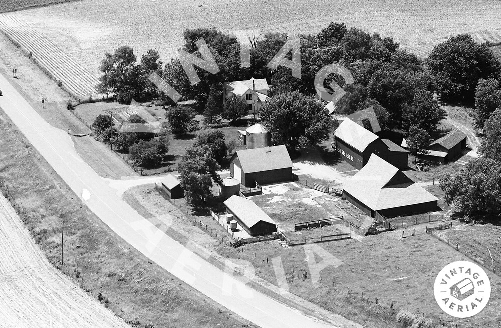 Vintage Aerial Iowa Tama County 1982 54FTM12