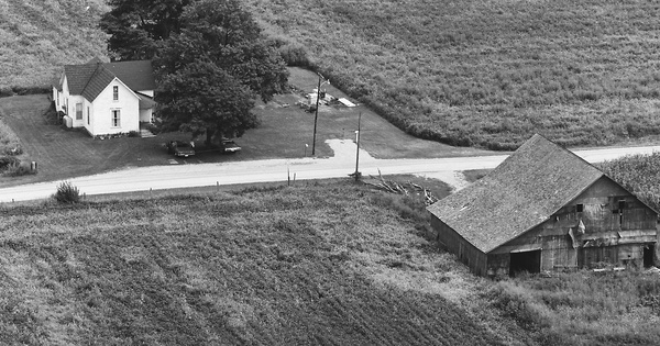 Vintage Aerial photo from 1977 in Clinton County, IN