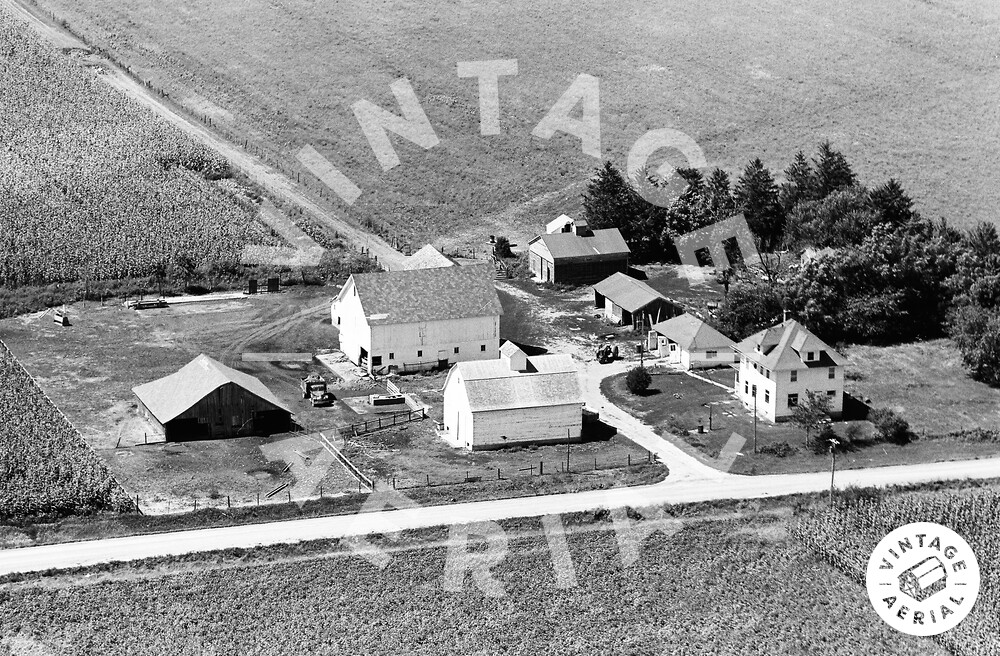 Vintage Aerial Iowa Linn County 1964 9DLI29