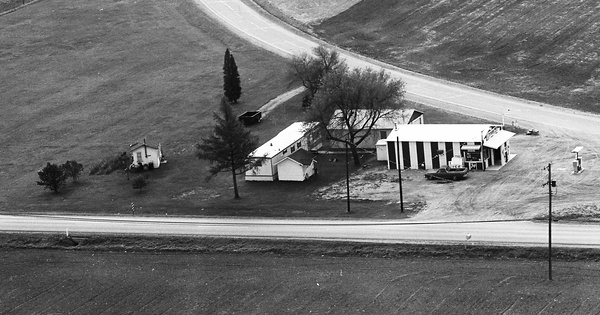 Vintage Aerial photo from 1972 in Gratiot County, MI