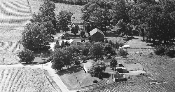 Vintage Aerial photo from 1966 in Whitley County, IN