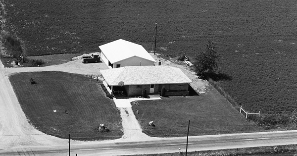Vintage Aerial photo from 1968 in Clinton County, MI