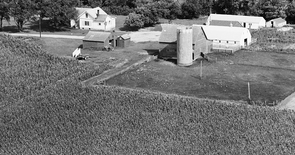 Vintage Aerial photo from 1968 in Lincoln County, MN