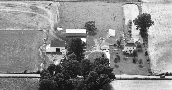 Vintage Aerial photo from 1966 in Grant County, IN